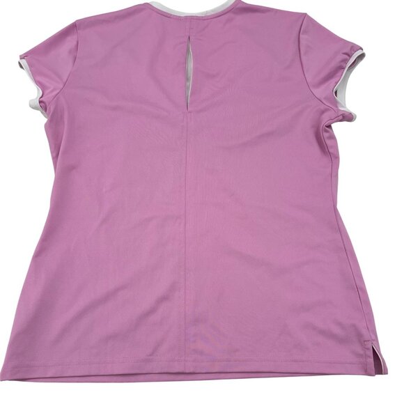 Ellesse Women's Pink V-Neck Short Sleeve Shirt Size Large Stretch Fit - Picture 8 of 9